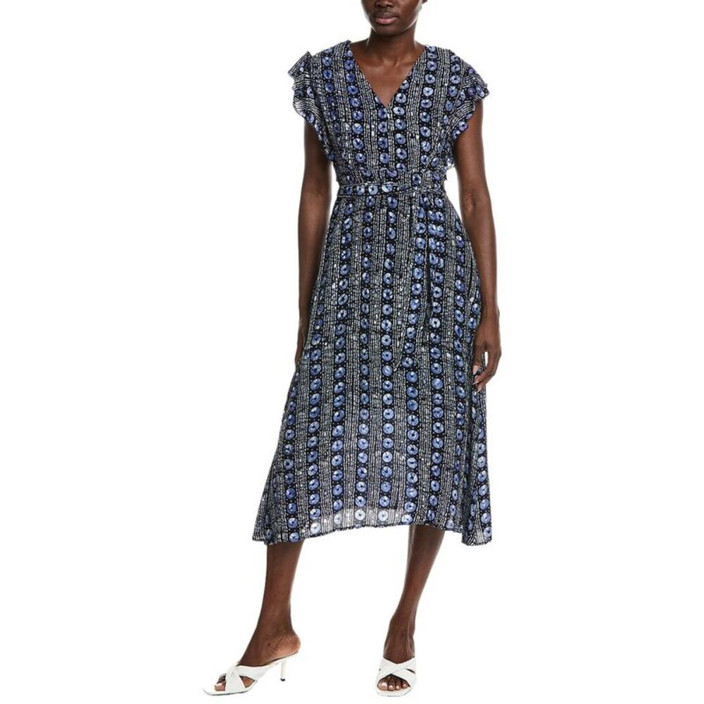 Garrie B Womens  All Over Midi Dress, Blue